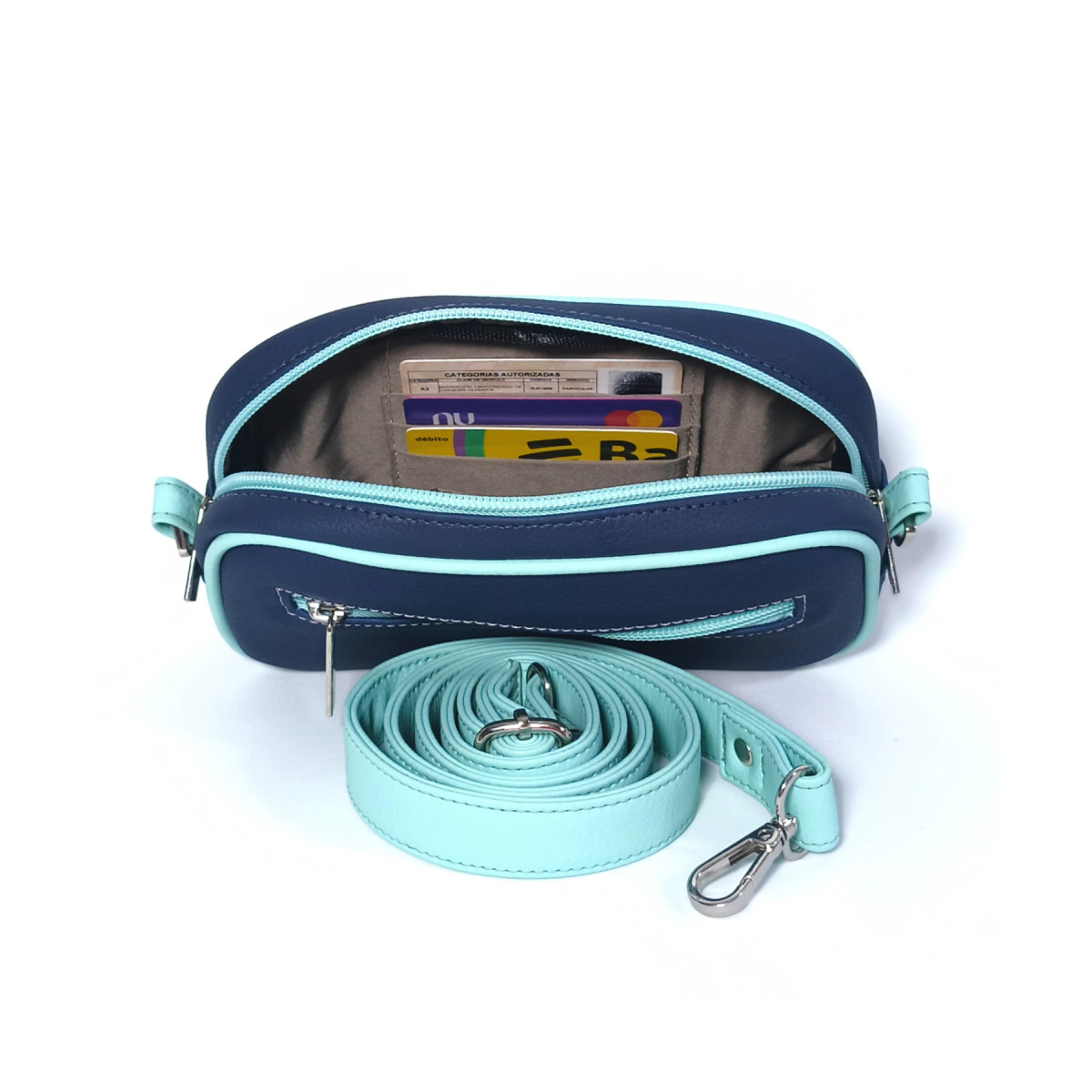 PETIT Manos libres Azul oscuro + Menta / AURA