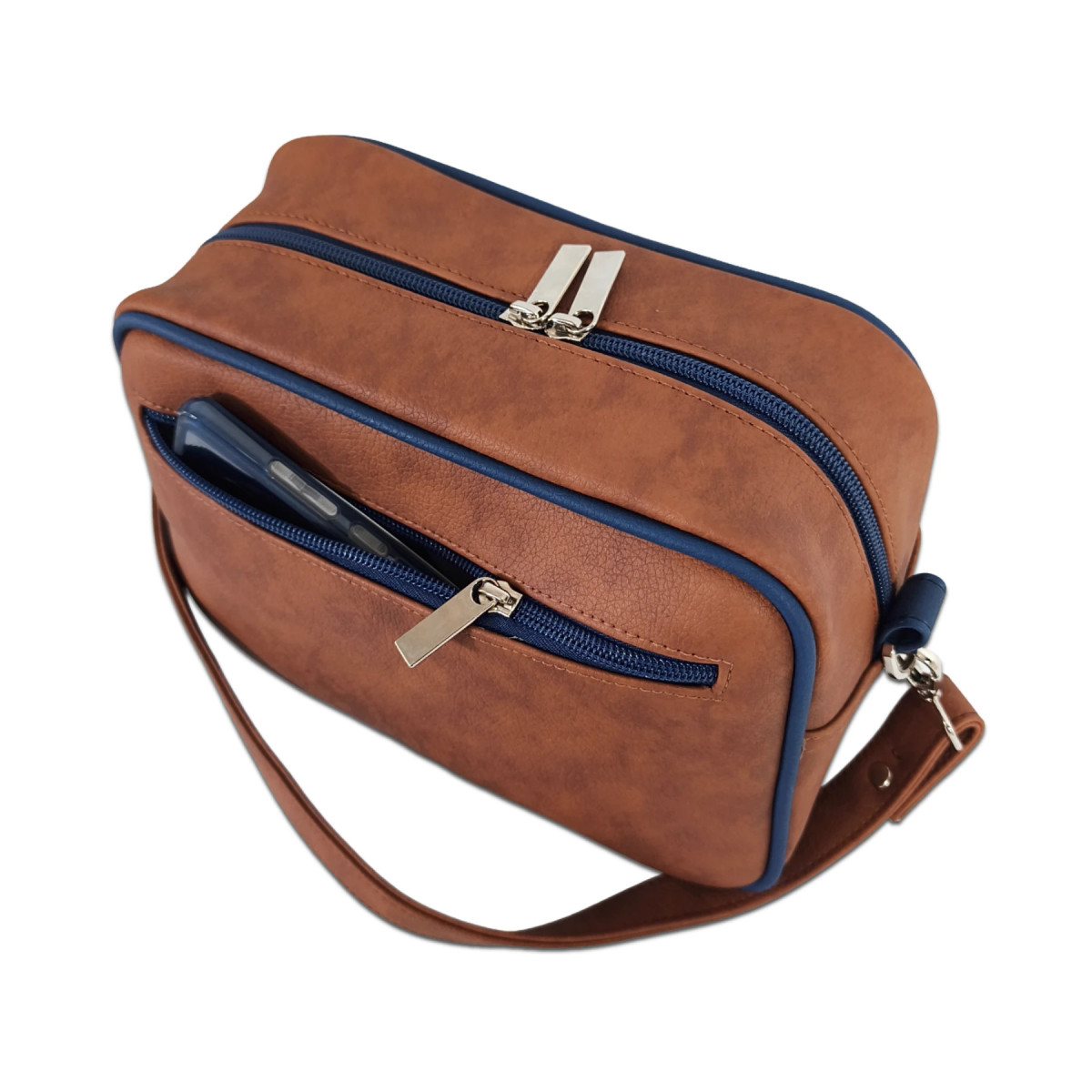 GÉNOVA Manos libres Miel + Azul oscuro / AURA