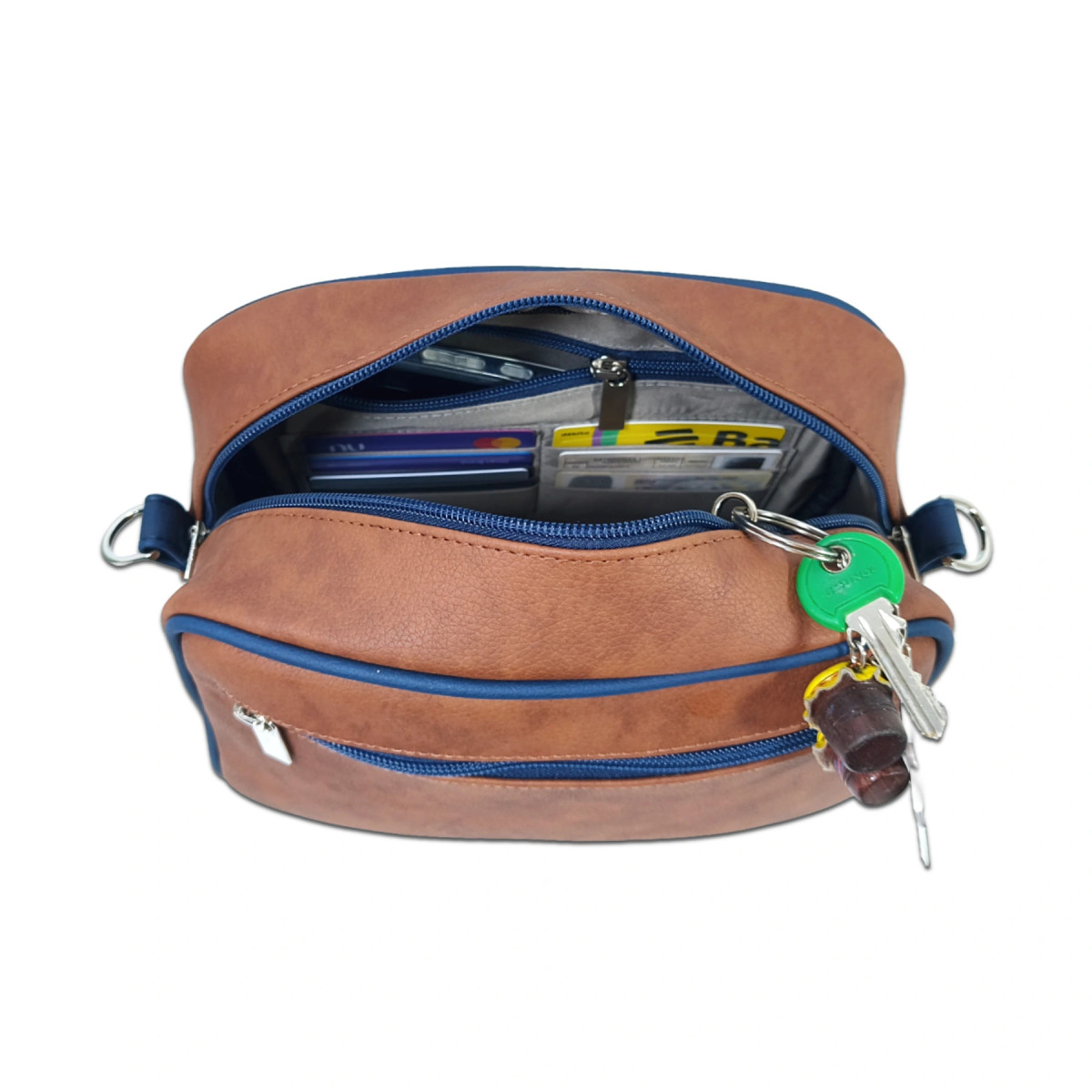 GÉNOVA Manos libres Miel + Azul oscuro / AURA